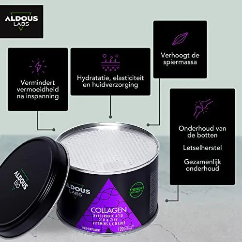 120 Capsules - Collagen with Hyaluronic Acid + Coenzyme Q10 + Vitamin C, A, D and B12 + Zinc - AB Mystery