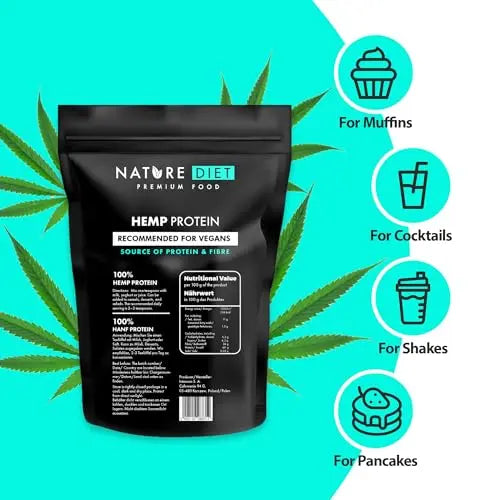 Nature Diet - Hemp Protein 1000g , Vegan , Protein Powder , Plant-Based Nature Diet
