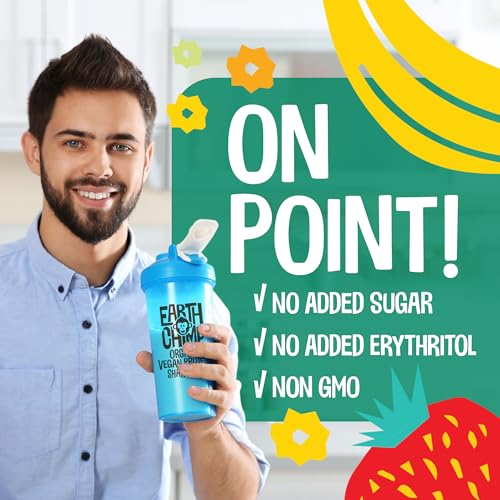 EarthChimp Organic Vegan Protein Powder - with Probiotics - Non GMO, Dairy Free - AB Mystery