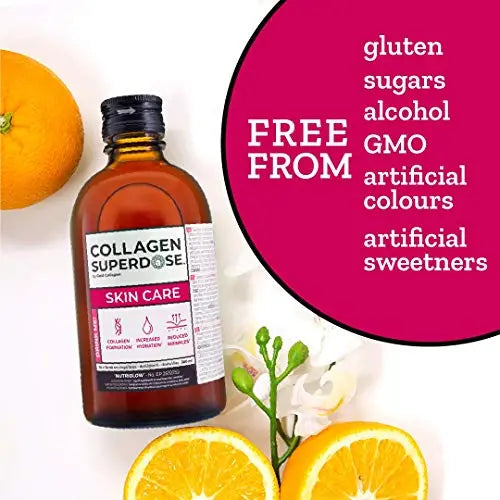 Collagen Superdose Skincare by Gold Collagen | Patented Liquid Collagen Peptides Supplement - AB Mystery