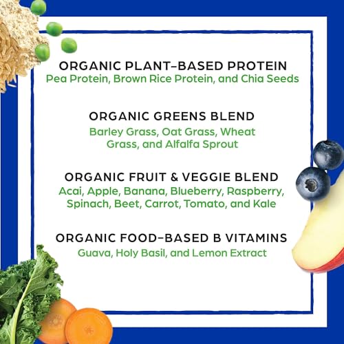 Orgain Organic Vegan Meal Replacement Protein Powder, Vanilla Bean - 20g Plant Based - AB Mystery