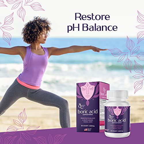 Queen Care - Boric Acid Suppositories, Boric Acid Suppositories for Feminine Care, Safe & All-Natural pH - AB Mystery
