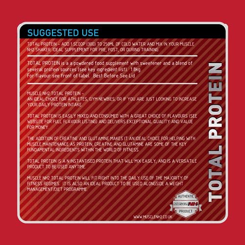 Muscle Nh2 Total Protein, Whey Protein Powder with Creatine Monohydrate and Glutamine Muscle Growth MuscleNh2