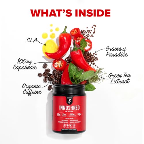 Inno Shred - Day Time Fat Burner | 100mg Capsimax, Grains of Paradise, Organic Caffeine - AB Mystery
