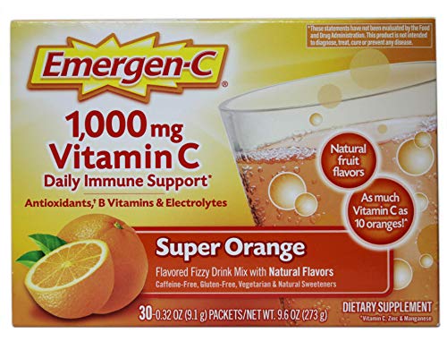 Emergen-C Super Orange Vitamin C - 30 Count (Pack of 4) (Packaging may vary) - AB Mystery