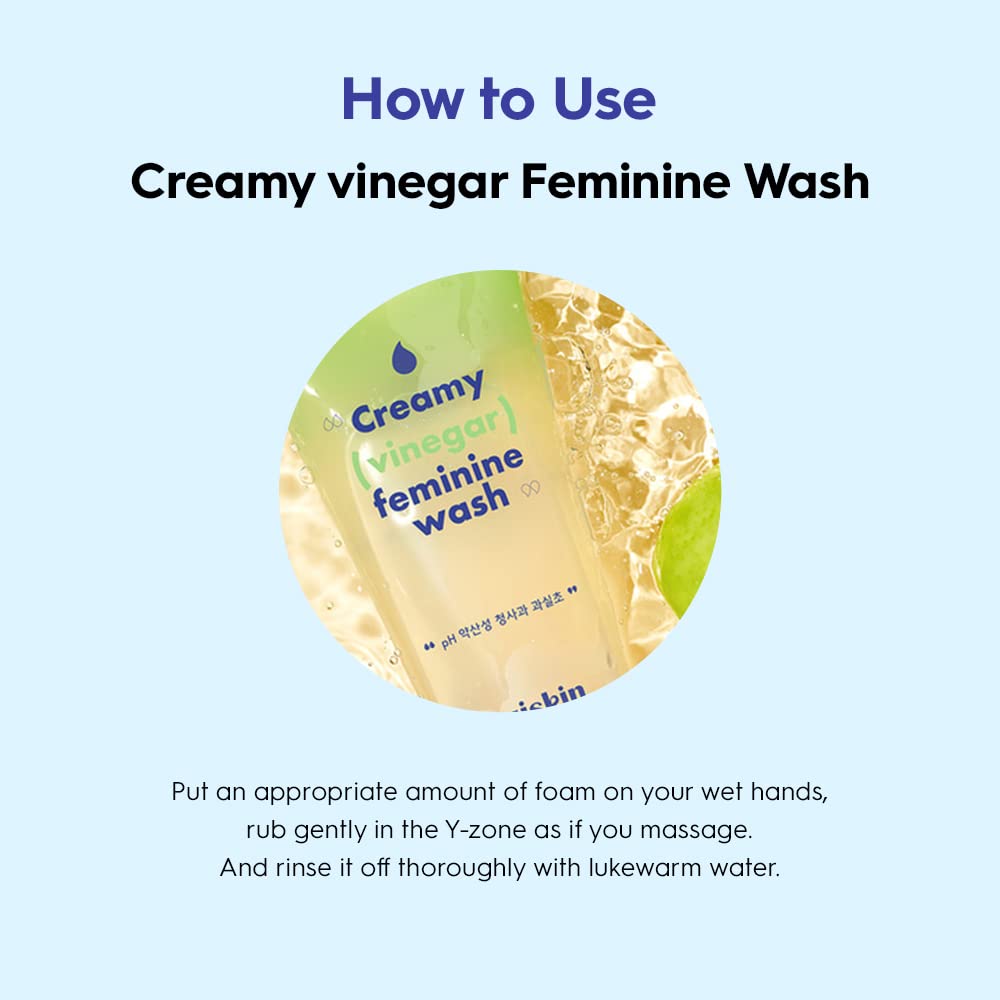 Suiskin Green Apple Vinegar Feminine Wash | Removes odor, pH balanced with Vegan Probiotics, Fragrance-free - AB Mystery