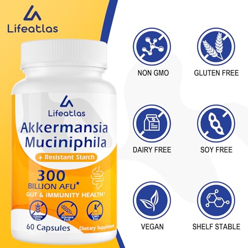 300 Billion AFU Akkermansia Muciniphila - Live Akkermansia Probiotics for Women & Men - AB Mystery