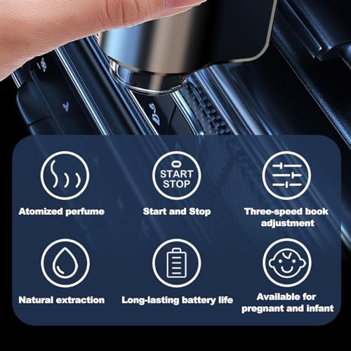 VEAREAR Smart Car Air Freshener Diffuser, Car Essential Oil Diffuser with 3 Adjustable Intensity Modes - AB Mystery
