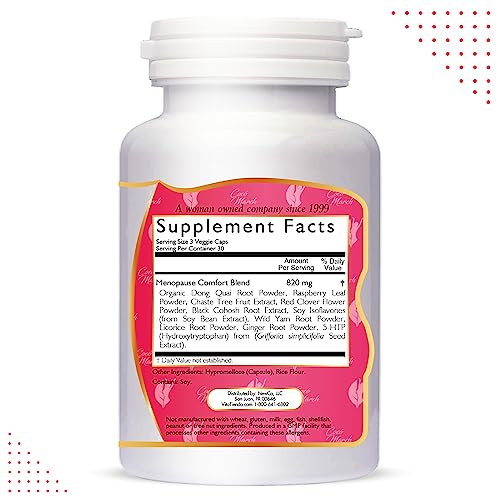 Menopause Comfort Fast Relief from Flushing, Cooling Herbal Blend by Coco March - Dairy Free - AB Mystery