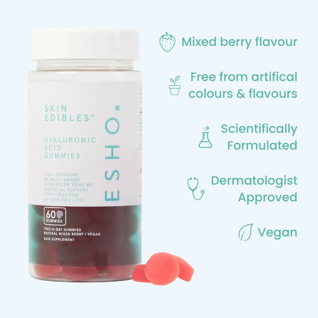 ESHO. Skin Edibles - Hyaluronic Acid-Infused Skin & Lip Care Gummies - AB Mystery