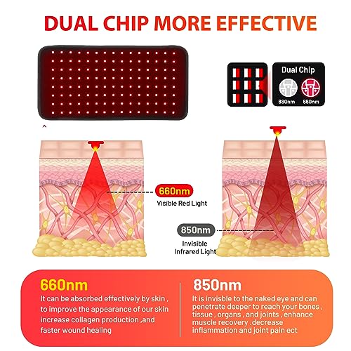 Red Light Therapy Infrared Light Therapy for Muscle Pain Relief and Inflammation Red Light Therapy Belt - AB Mystery