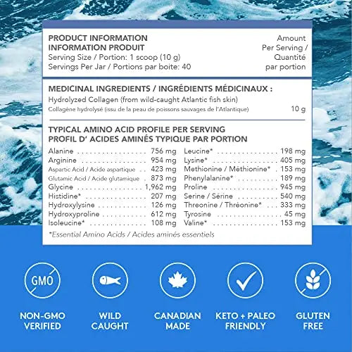 SPROOS - Marine Collagen - Beverage Powder - Hydrolised Collagen Peptides - AB Mystery