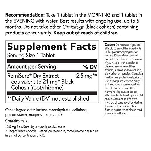 Enzymatic Therapy Remifemin Estrogen-Free Menopause Relief, 120 Tablets - AB Mystery