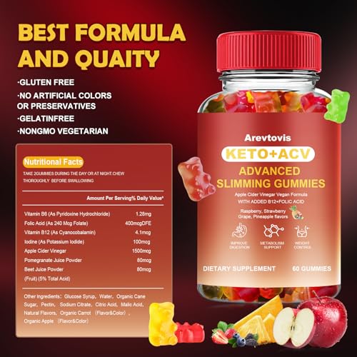 Arevtovis Apple Cider Vinegar Gummies - Boost Energy, Detox & Support Gut Health ACV - AB Mystery