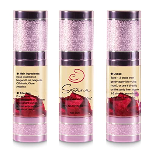 SASÁNA All Natural Feminine Spray - Effective Relief from Dryness, BV, Itch - 100% Organic Yoni Oil - AB Mystery