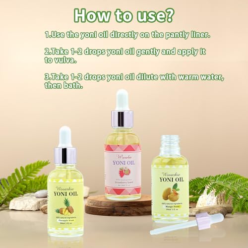3 Packs Yoni Oil for Women, 100% Natural Feminine Oil Intimate Deodorant for Women, Eliminates Odor - AB Mystery