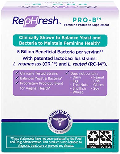 Rephresh Pro-B Probiotic Supplement for Women, 30 Oral Capsules (Pack of 2) - AB Mystery