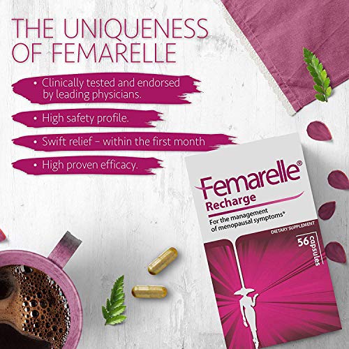 Femarelle Recharge - Non Hormonal Natural Menopause Supplements for Women -1 Month Supply - AB Mystery