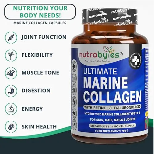 High Strength Marine Collagen with Hyaluronic Acid, Retinol and Vitamin C - AB Mystery