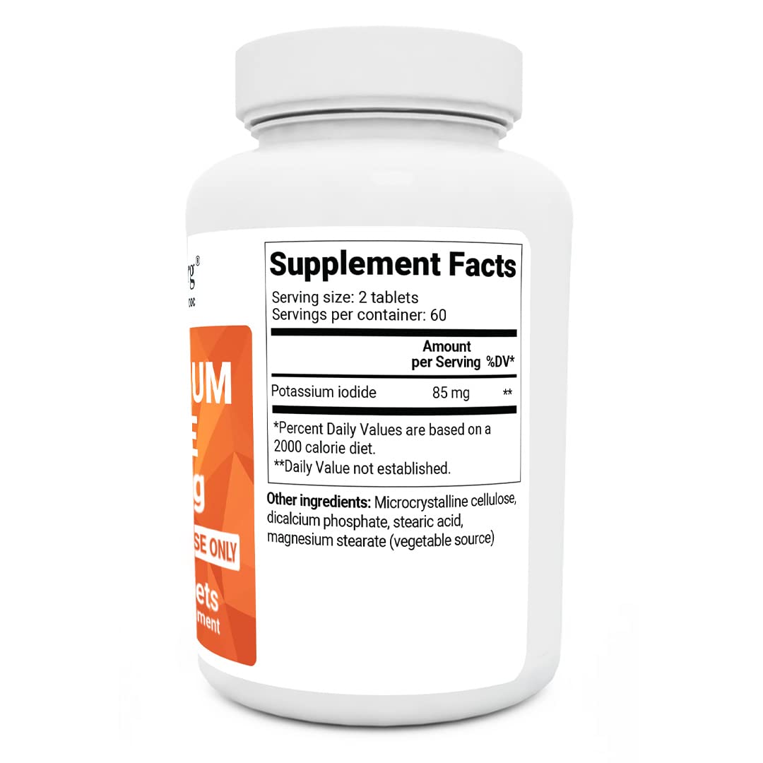 Dr. Berg's Incredible Potassium Iodide Tablets - Now 120 Tablets with a Smaller Easy - AB Mystery