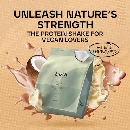 Bulk Vegan Protein Powder, White Chocolate Coconut, 1 kg, New & Improved Formula, 28 Servings Bulk