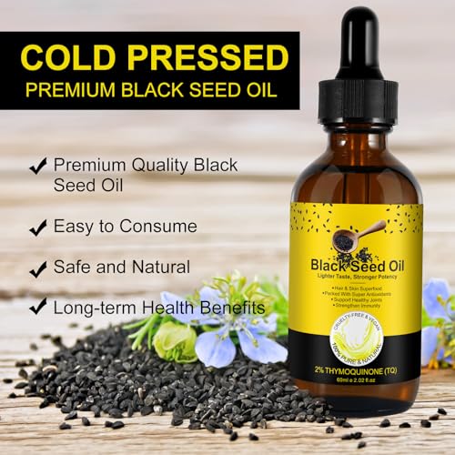 2 Pack Black Seed Oil, Organic Cold Pressed Unrefined Black Seed Oil, Pure Natural Black - AB Mystery