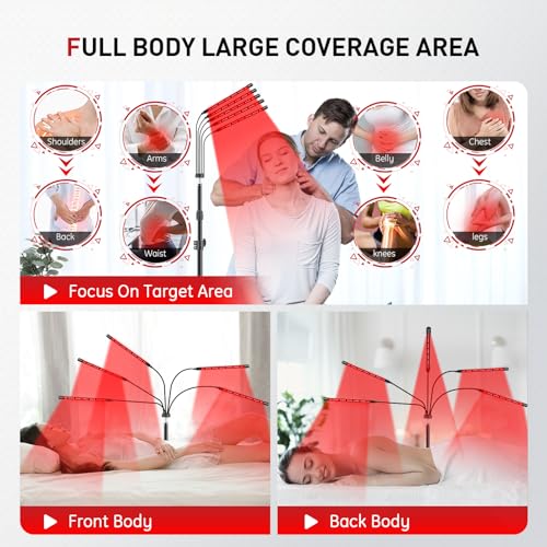 Red Light Therapy Lamp, 150 LEDs Infrared Light Therapy with Adjustable Stand - 660nm Redlight - AB Mystery