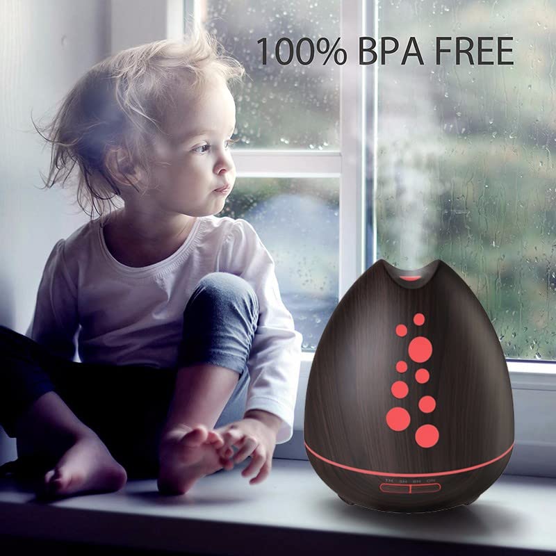 TGE Unique 400ML Essential Oil Diffuser for Essential Oils Bluetooth Music Speaker with Remote 7 Color LED - AB Mystery