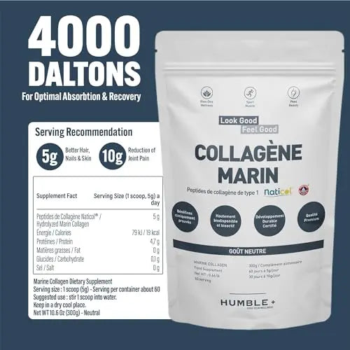 Naticol® Marine Collagen Powder - 300g Pack - Natural Source - Neutral Taste - Joint Comfort - AB Mystery