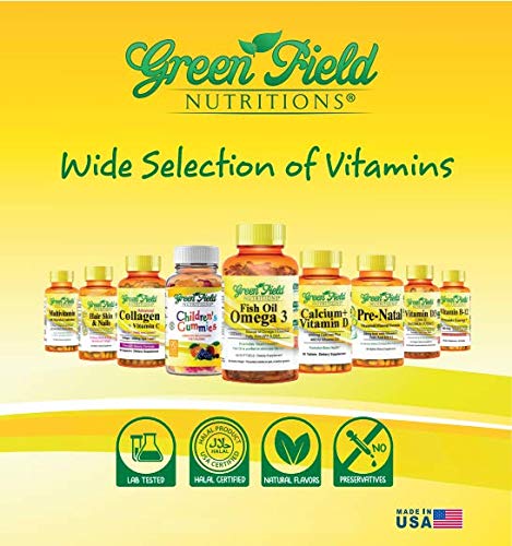 Greenfield Nutritions Halal Prenatal Vitamins with DHA and Folic Acid - Essential Prenatal Pregnancy GREEN FIELD NUTRITIONS