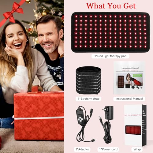 Yofalo 660nm LED Red Light and 850nm Near Infrared Red Light Therapy Belt Device for Body Pain Waist - AB Mystery