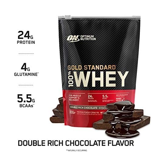 Optimum Nutrition Gold Standard 100% Whey Protein Powder, Double Rich Chocolate - AB Mystery
