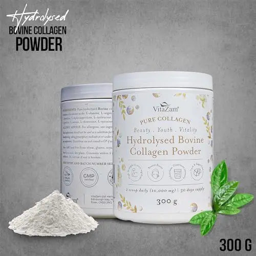Vitazam Bovine Collagen Peptides - Hydrolyzed Type 1 & 3 Collagen Powder Protein Supplement for Healthy - AB Mystery