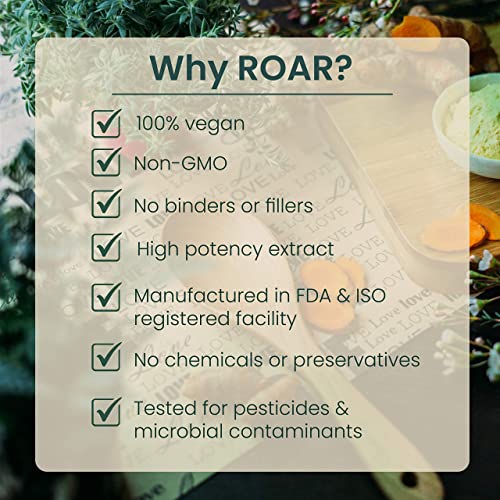 Roar to Life Naturally Shatavari 1200 mg Natural Ayurvedic Vegetarian Capsules Supplement - AB Mystery