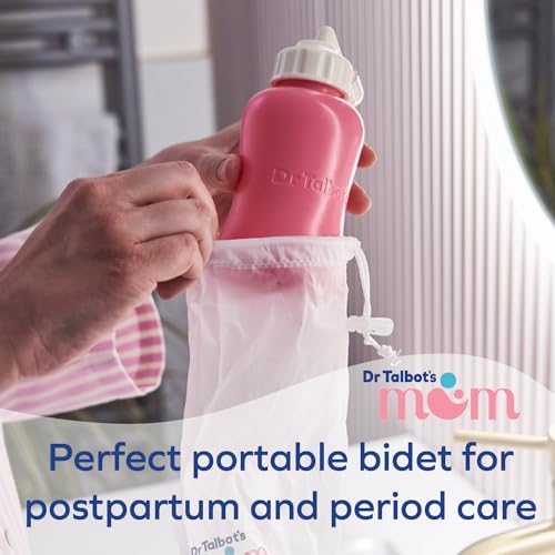 Dr. Talbot's Mom Postpartum Peri Bottle with Storage Bag - 12.2 Fl Oz/360 ML Capacity - Postpartum Essentials - AB Mystery