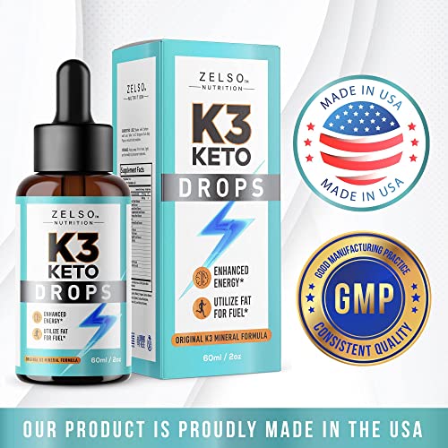 (3 Pack) K3 Keto Drops for Weight Loss - Fat Burner & Metabolism Booster | Advanced Keto