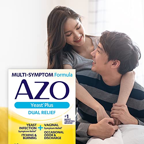 AZO Yeast Plus Dual Relief Tablets, Yeast Infection and Vaginal Symptom Relief, Relieves Itching & Burning - AB Mystery