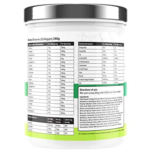 K-GEN™ Keto Greens Collagen Powder Superfood Micronutrient & Anti-oxidant Blend - AB Mystery