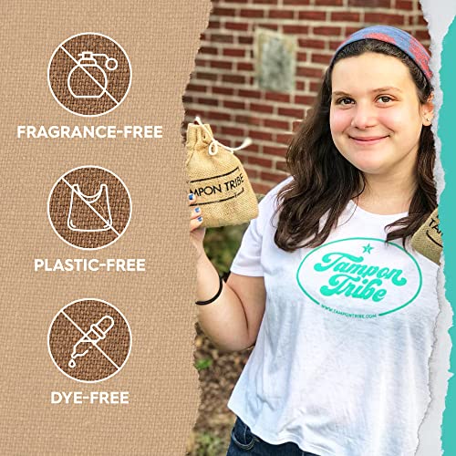 Tampon Tribe - Organic Cotton Pads with Wings for Women, Chemical-Free Breathable Sanitary Pads - AB Mystery