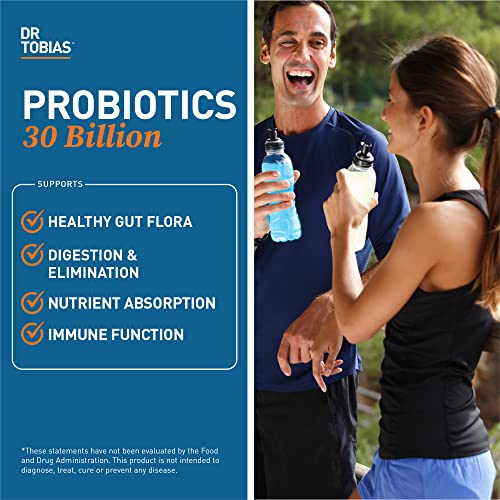 Dr. Tobias Probiotics 30 Billion, 10 Strains, 30 Billion CFU's, Targeted Release Probiotics - AB Mystery