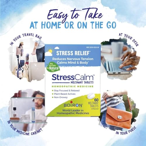 Boiron StressCalm for Relief of Stress, Anxiousness, Nervousness, Irritability, and Fatigue - 60 Count - AB Mystery