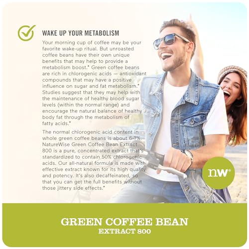 NatureWise Green Coffee Bean Extract - Pure Green Coffee Bean Capsules 800mg - AB Mystery