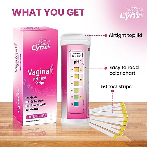 5-Minute Vaginal pH Test Kit for Women - 50 Premium-Quality Vaginal Heath pH Test Strips Included - AB Mystery