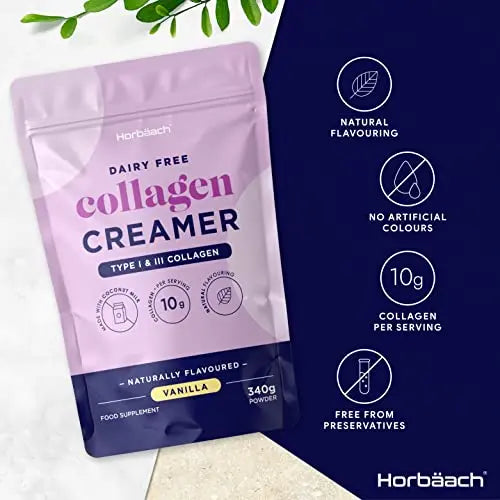 Collagen Creamer for Coffee | Vanilla Flavour | Type 1 & 3 Collagen Peptides - AB Mystery