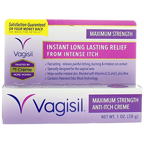 Vagisil Medicated Anti-Itch Creme Maximum Strength - 1oz, Pack of 6 - AB Mystery