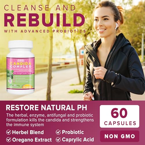 Cyrixs Health Candida Complex | Boost Your Immune System | All Natural Gut Cleanse with Herbs, Antifungals - AB Mystery