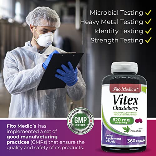 FITO MEDIC'S Lab - Vitex Supplement for Women - chasteberry- Menopause Support - 820 mg - AB Mystery