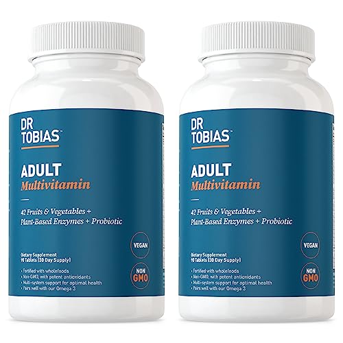 Dr. Tobias Adult Multivitamin for Women & Men, Energy & Immune Support from 42 Fruits