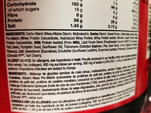 MUTANT Mass Weight Gainer Protein Powder, High-Calorie Workout Shakes Mutant