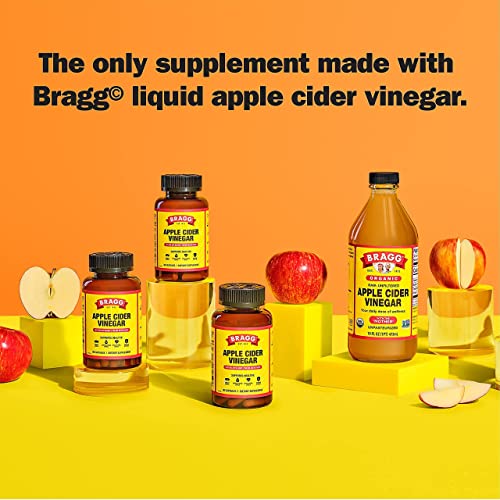 Bragg Apple Cider Vinegar Capsules - Vitamin D3 & Zinc - 750mg of Acetic Acid – Immune - AB Mystery
